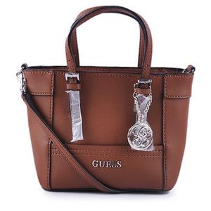 Guess Cognac Mini Tote Purse